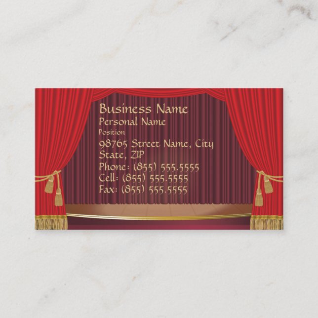 Theatre Stage Business Card (Front)