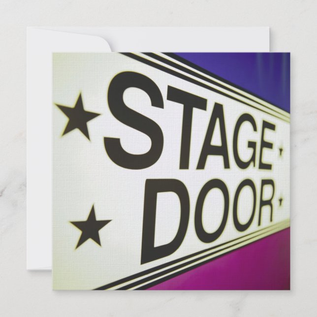 Theatre Stage Door Sign Invitation (Front)