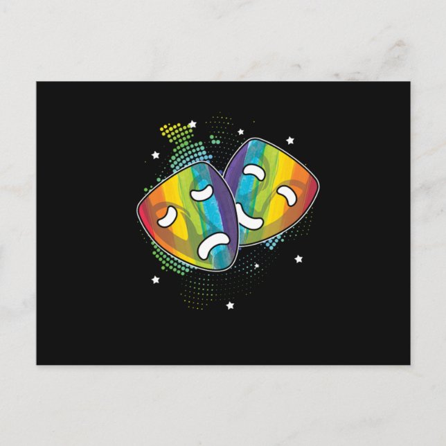 Theatre Theatre Movie Actor Actress Rainbow LGBT G Postcard (Front)
