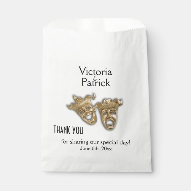 Theatre Theme Thank You Favours Favour Bags (Front)