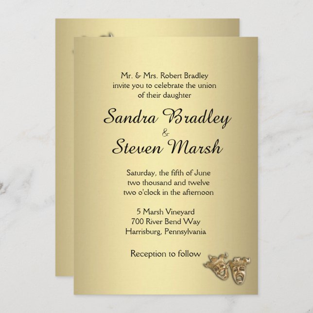 Theatre Wedding Invitation (Front/Back)
