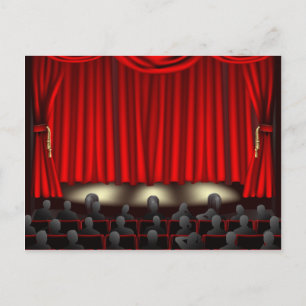 Theatre with audience postcard