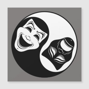 Theatre Yin Yang Design - Comedy and Tragedy Masks