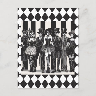 Theatrical Tales in Black and White Postcard