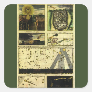 Theatrum Cometicum Comets by Stanislaw Lubieniecki Square Sticker