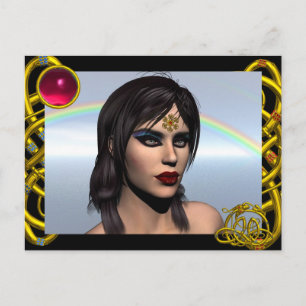 THEDA / HYPER DRAGON RED RUBY POSTCARD