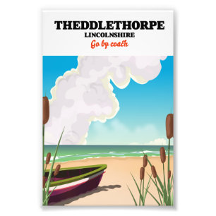 Theddlethorpe Lincolnshire seaside travel poster. Photo Print