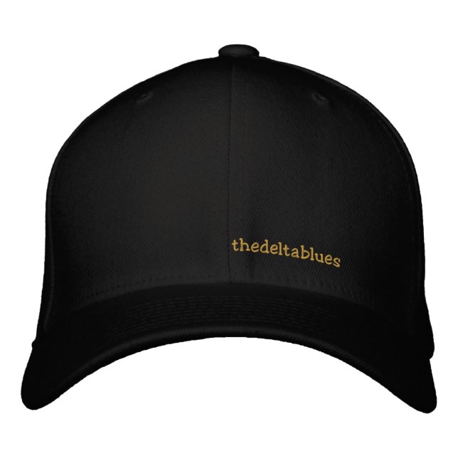 thedeltablues embroidered hat (Front)
