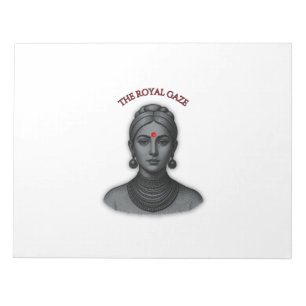 Thee Royal Gaze - Indian Queen Line Art Notepad