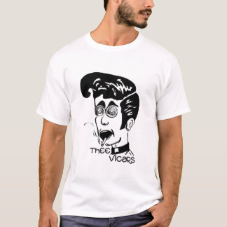 Thee Vicars Collar and Logo T shirt