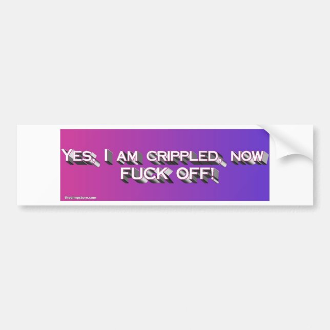 thegimpstore.com bumper sticker (Front)