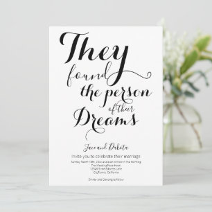 Their Dream Person Non-Binary LGBTQ Wedding Invitation