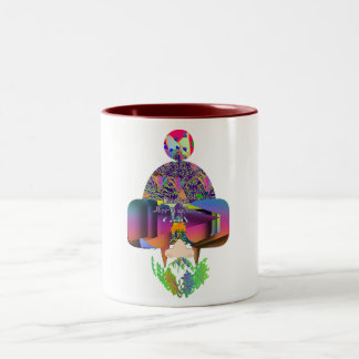 Their Eye Were Watching GOD Novelty White Two-Tone Coffee Mug