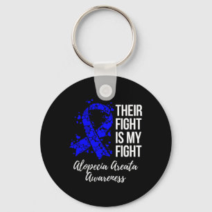 Their Fight Is My Fight Alopecia Areata Awareness  Key Ring