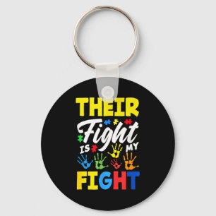 Their Fight Is My Fight Autism Awareness _1 Key Ring