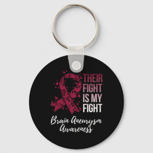 Their Fight Is My Fight Brain Aneurysm Awareness  Key Ring