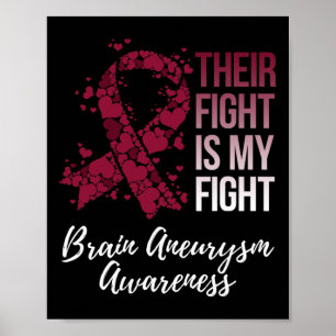 Their Fight Is My Fight Brain Aneurysm Awareness  Poster