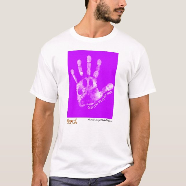 "Their Lives Are In Our Hands" by Michelle Cox T-Shirt (Front)
