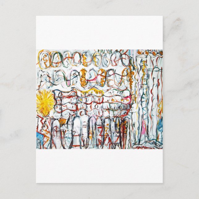 Their Second Sun (abstract graffiti expressionism) Postcard (Front)