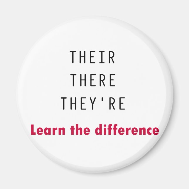 Their There They're Magnet (Front)