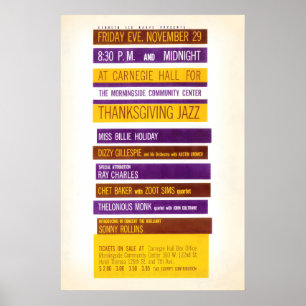 Thelonious Monk - John Coltrane - Billie Holiday Poster