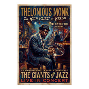 Thelonious Monk – Live in Concert Poster