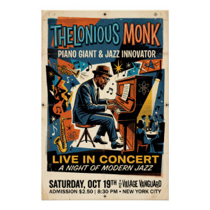 Thelonious Monk – Piano Giant Poster