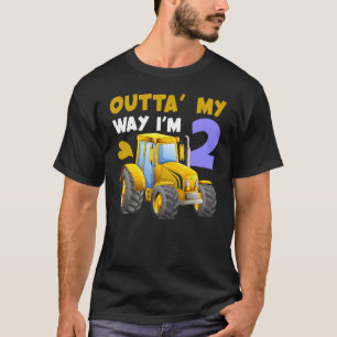 Theme Farm 2nd Birthday 2 Year Old Tractor Two Par T-Shirt