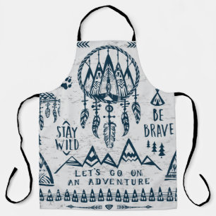 Theme of travel and adventure apron