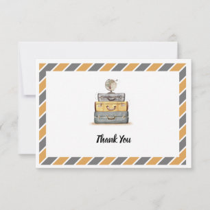Theme Thank you Yellow Grey Gender Neutral Card