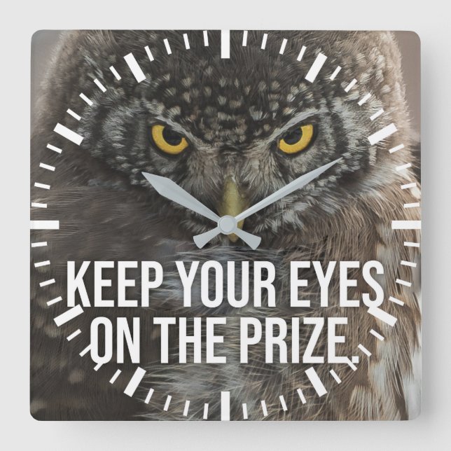 Themed Motivational Square Wall Clock (Front)