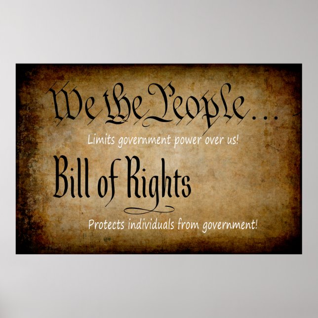 THEMES of U.S. CONSTITUTION and BILL of RIGHTS Poster (Front)