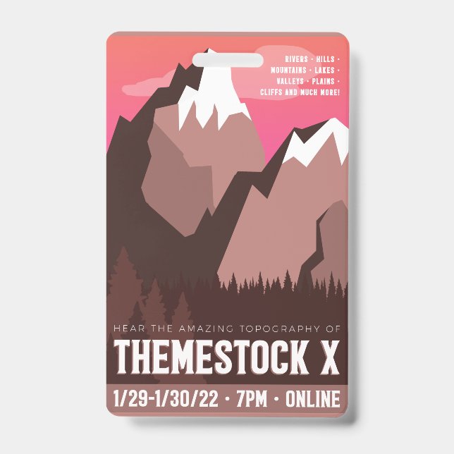 Themestock X "Backstage Pass" Badge ID Badge (Front)