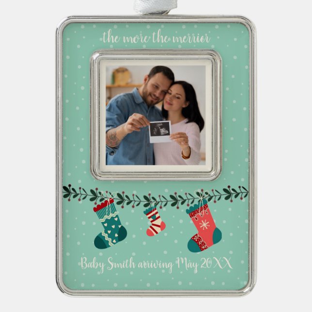 theMoretheMERRIER Ultrasound Silver Plated Framed Ornament (Front)