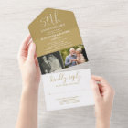 Then And Now 2 Photo 50th Wedding Anniversary Gold