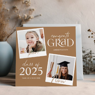 Then And Now 2 Photo Graduation Announcement
