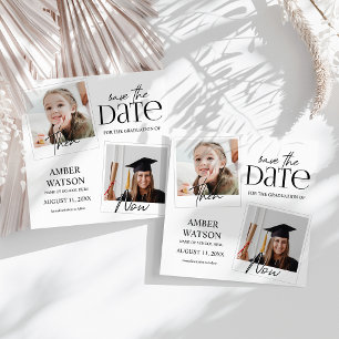 Then And Now 2 Photo Graduation Save The Date