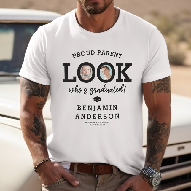 Then and Now Photo Look Who's Graduated T-Shirt (Creator Uploaded)