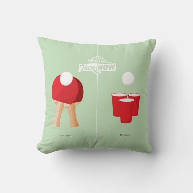 Then And Now: Ping Pong Cushion (Front)