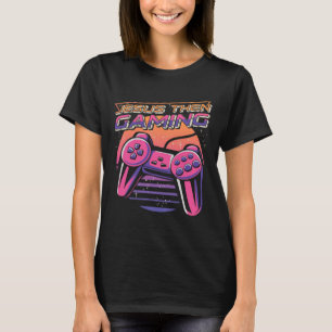 Then Gaming Gamer Christian Boys Video Game Contro T-Shirt
