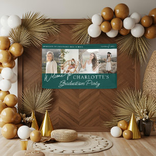 Then & Now Graduation Party Grad Photos Welcome Banner
