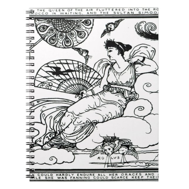 'Then The Queen of the Air Fluttered into The Room Spiral Notebook (Front)