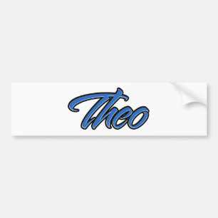 Theo Name blue Sticker Autosticker