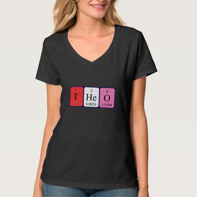Theo periodic table name shirt (Front)