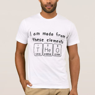 Theo periodic table name shirt