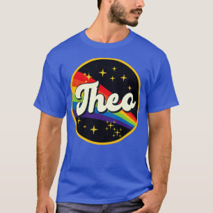 Theo Rainbow In Space Vintage Style T-Shirt