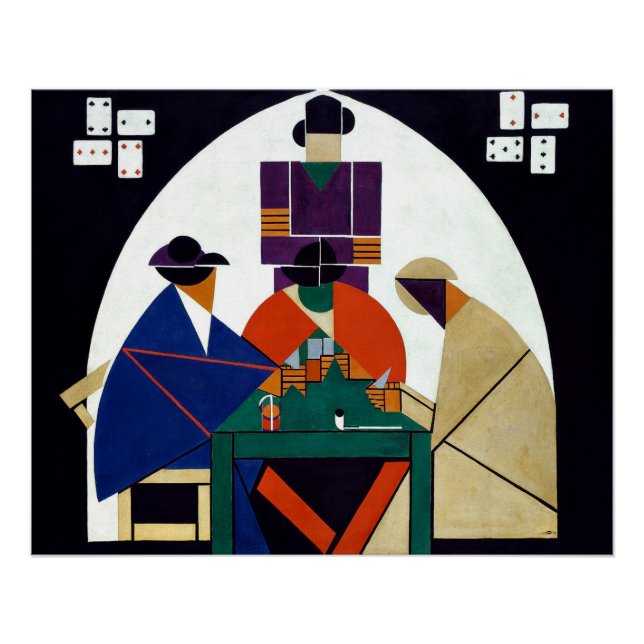 Theo van Doesburg - Card Players Poster (Front)