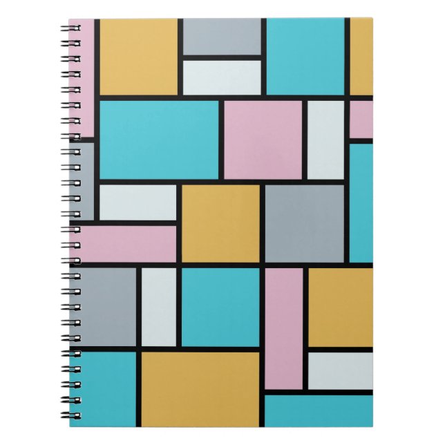 Theo Van Doesburg - Composition 17 - Mondrian Art Spiral Notebook (Front)
