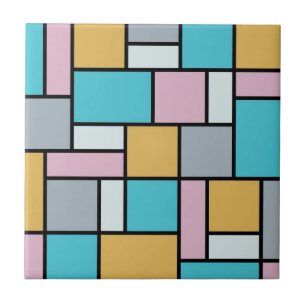 Theo Van Doesburg - Composition 17 - Mondrian Art Tile