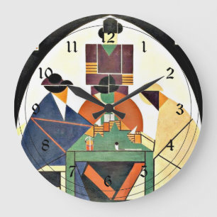 Theo van Doesburg - The Cardplayers, 1916, Cubism Large Clock
